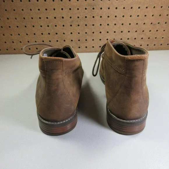 Clarks Brown Leather Ankle Boots - Picture 4 of 6